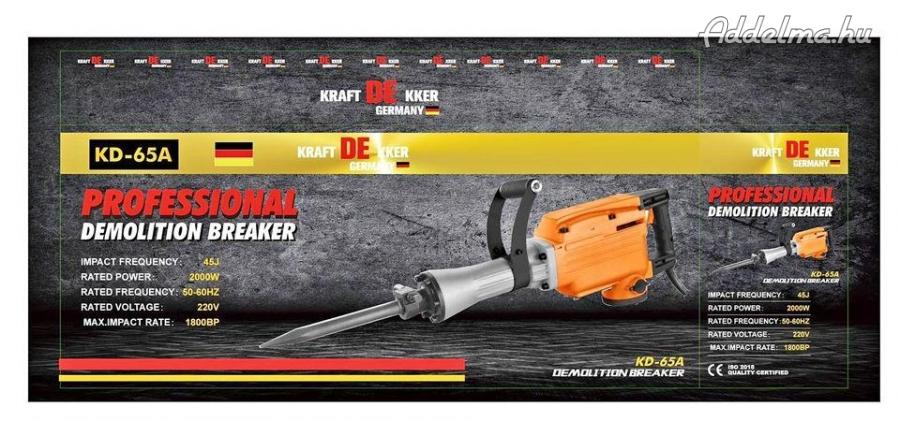 Új Kraftdekker Germany elektromos vésőgép, bontókalapács 