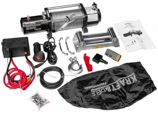 Új kraft&dele kd1565 12V-os elektromos csörlő 5400kg 12000LB