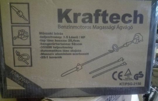 Új Kraftech benzinmotoros magassági ágvágó 3, 5LE eladó