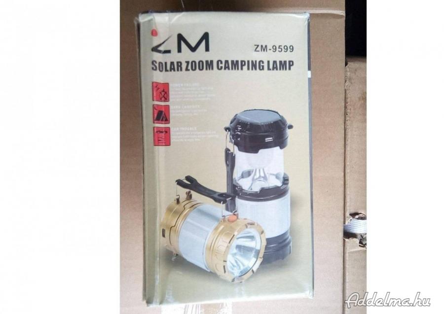 Új napelemes többfunkciós kemping lámpa, viharlámpa eladó