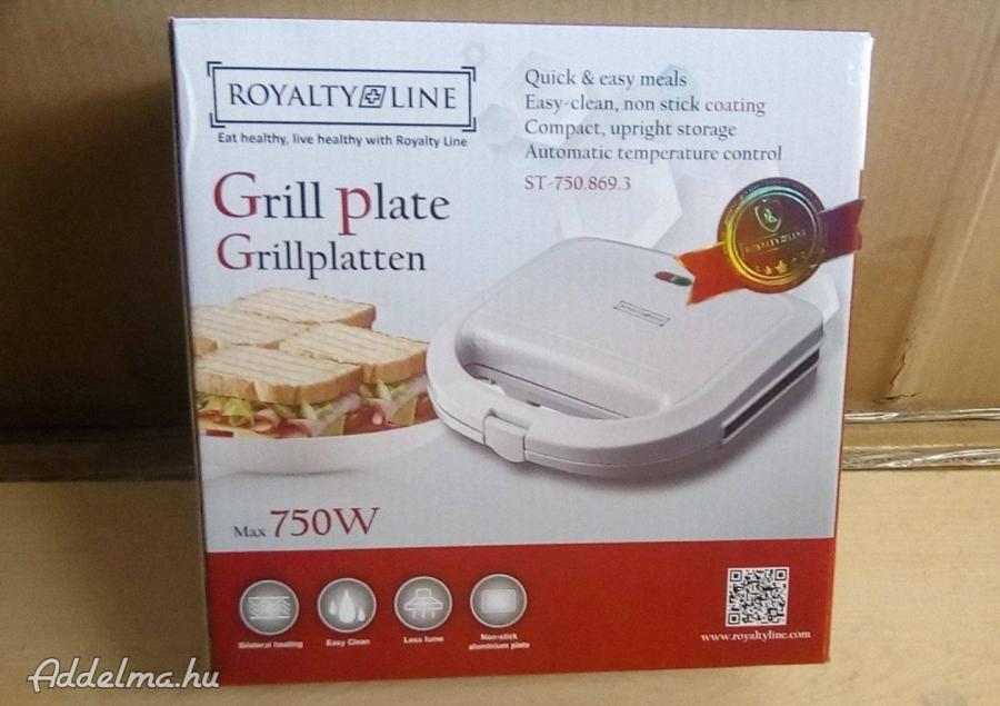 Új Royalty Line elektromos grill és szendvics sütő 750W eladó