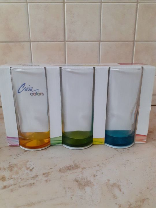 Új üdítős/vizes színes pohárkészlet 3 db-os