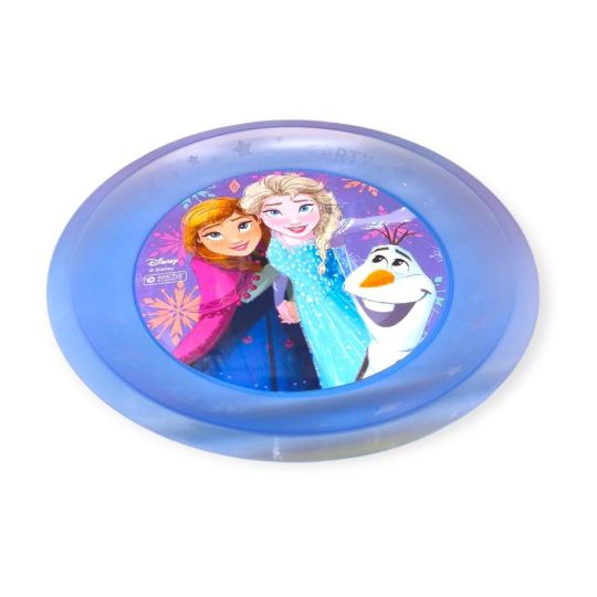 Újrafelhasználható kék Frozen, Jégvarázs party tányér 21 cm