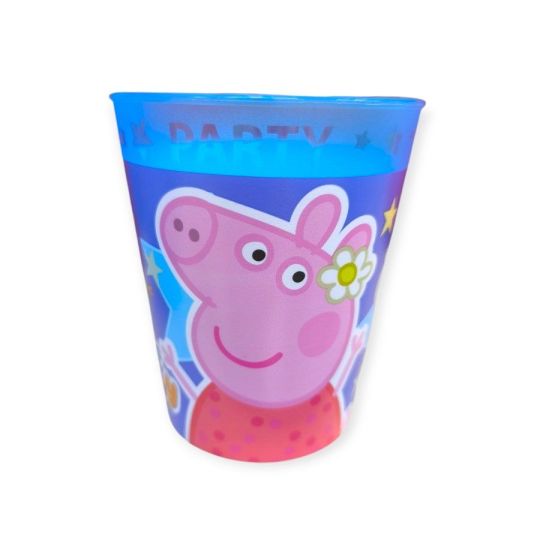Újrafelhasználható kék Peppa Pig party pohár 250 ml