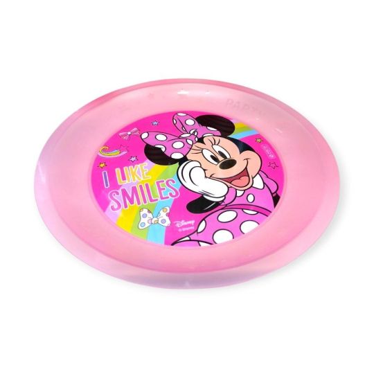 Újrafelhasználható rózsaszín Minnie party tányér 21 cm