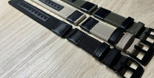 Univerzális okosóra pótszíj (vászon + bőr) - 22mm ( óraszíj )