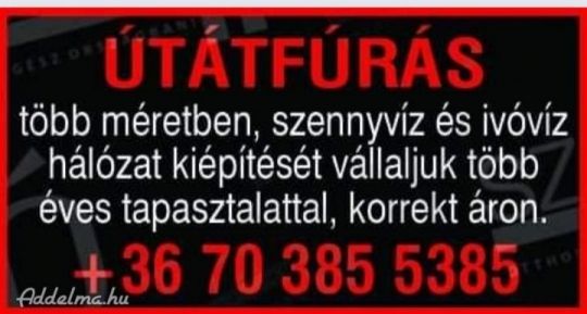 Útfurás  több méretben
