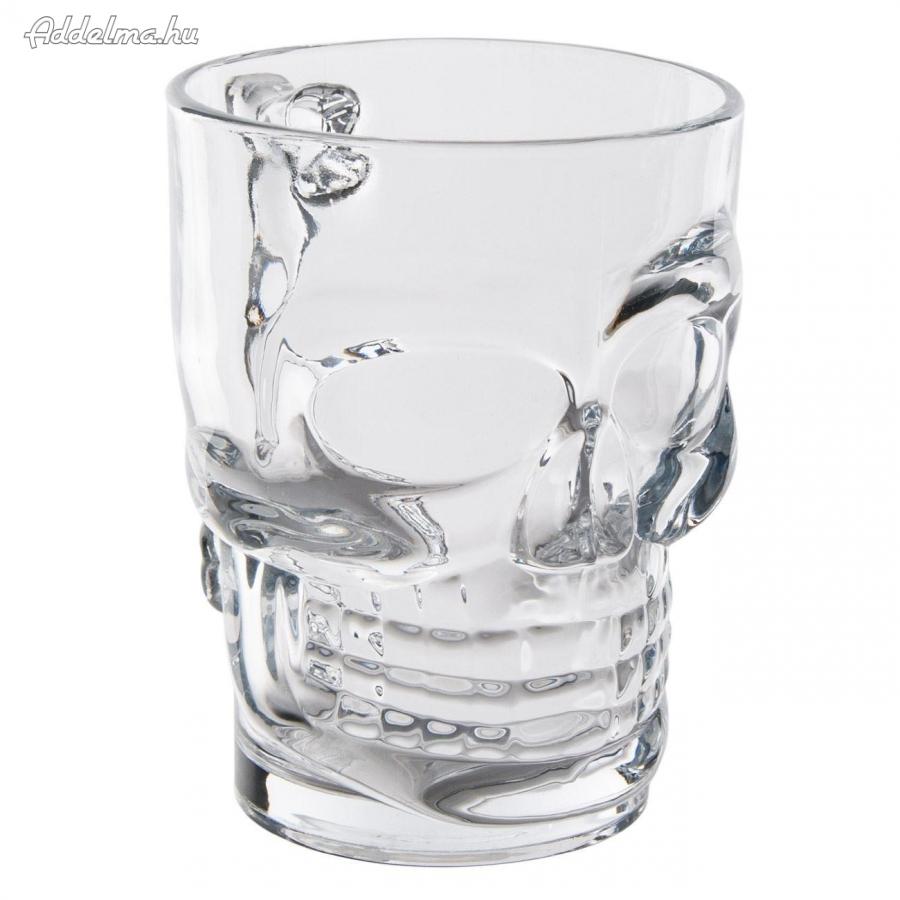 Üveg pohár koponya 500 ml