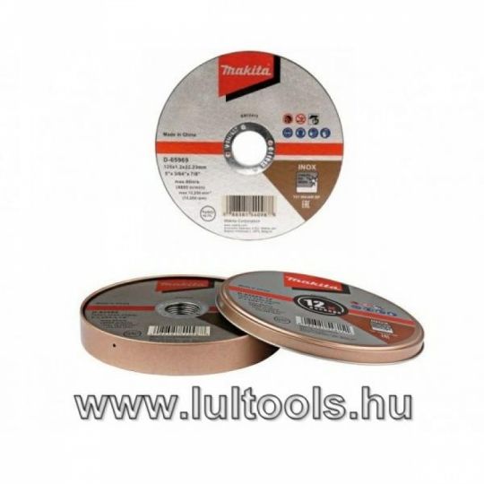 Vágókorong 12 db, inox, 125×1×22,2mm Makita