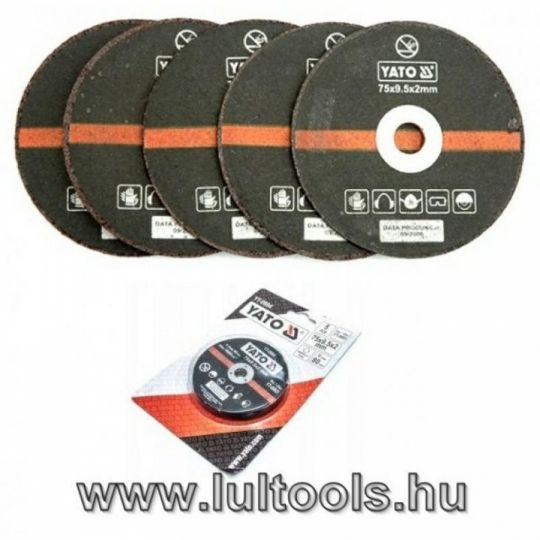 Vágókorong 75x9,5x2mm 5db/cs YATO YT-0994,.,.,,,,..,