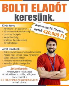 Bolti eladó álláslehetőség - Nyíregyháza