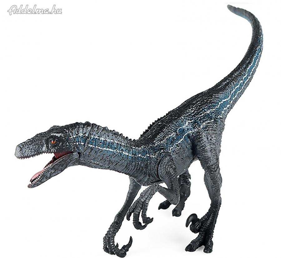 Velociraptor Kék dinoszaurusz figura 20 cm