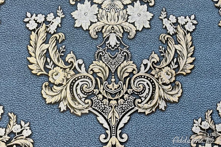 Vinil tapéta Sardone díszítés ezüst-kék-arany Art.4-1183