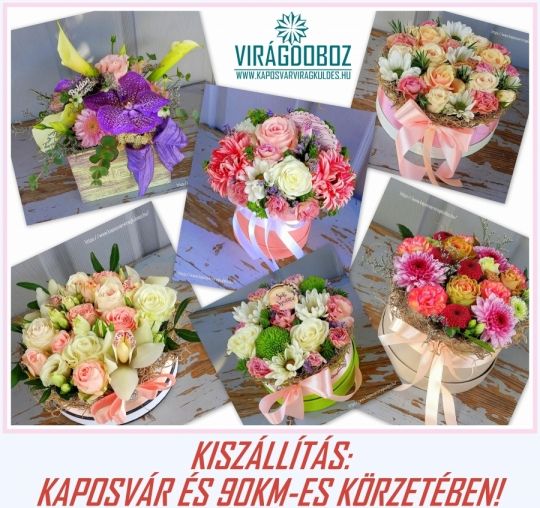 Virágdoboz élő virágból! Már 7500ft-tól! Virágküldés!