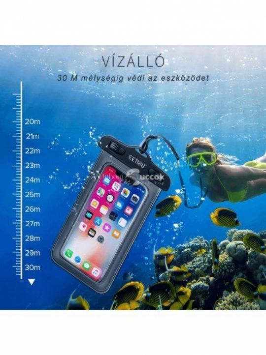 Vízálló telefontok (fekete)