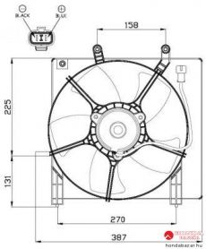 VÍZHŰTŐ VENTILÁTOR KOMPLETT, UTÁNGYÁRTOTT ÚJ | Honda