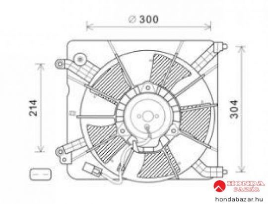 VÍZHŰTŐ VENTILÁTOR KOMPLETT, UTÁNGYÁRTOTT ÚJ | Honda