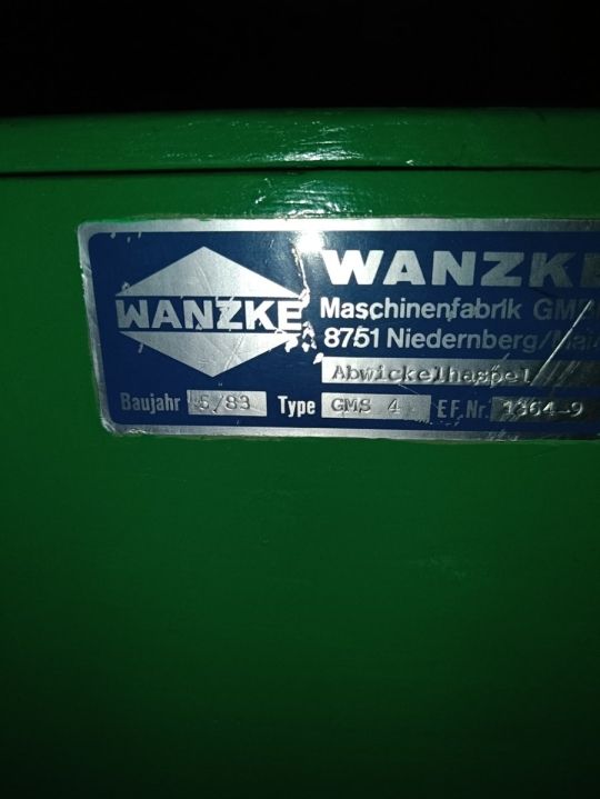 Wanzke lemezlefejtő, tekercselő gépezet