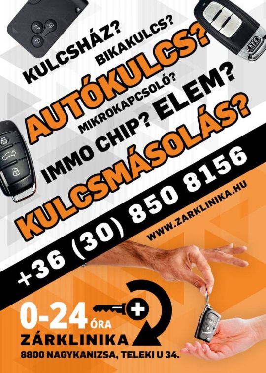 Zárnyitás • Zárcsere • Zárjavítás Zárlakatos
